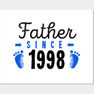 Father Since 1998 Best Dad Ever Happy Fathers Day Posters and Art